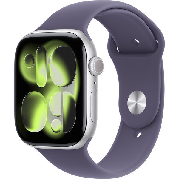 Apple Watch argent, Aluminium, 46 mm, bracelet sport nebelviolett S/M, Cellular - Apple - vue 2