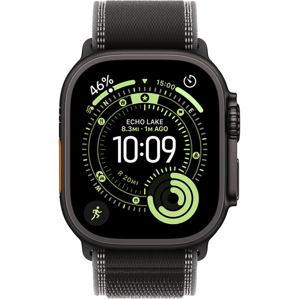 Apple Watch noir, 49 mm, Trail Loop noir/kohlegrau M/L, bracelet / boîtier titane, Cellular - Apple
