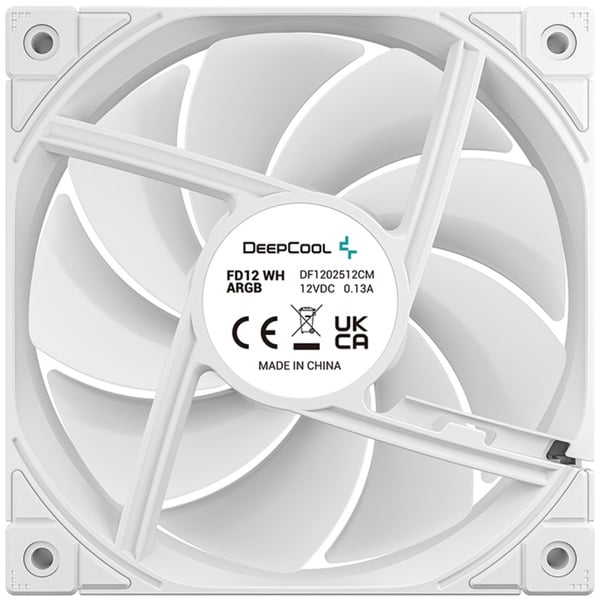 DeepCool FD12 ARGB WH 120x120x25, Gehäuselüfter - DeepCool - vue 5