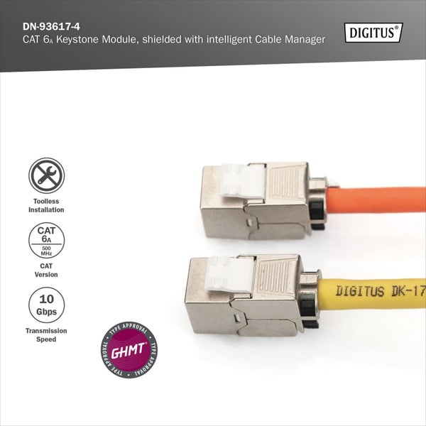(€ 3,15 / pièces) Digitus Cat.6a Keystone-Modul, geschirmt - Digitus - vue 10