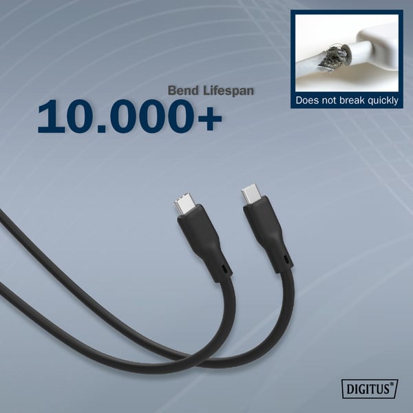 Digitus USB4 Gen 3x2 Silikon-Anschlusskabel USB-C > USB-C - Digitus - vue 12