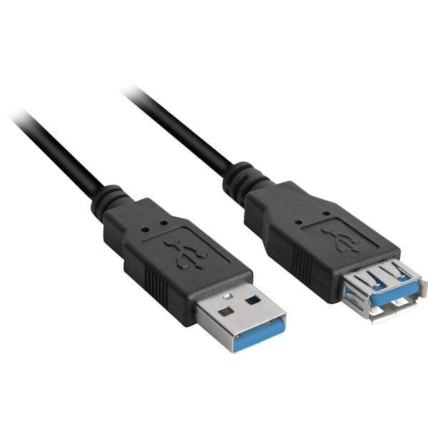 (€ 3,32 / 1 m) Sharkoon USB 3.2 Gen 1 Verlängerungskabel, USB-A Stecker > USB-A Buchse - Sharkoon