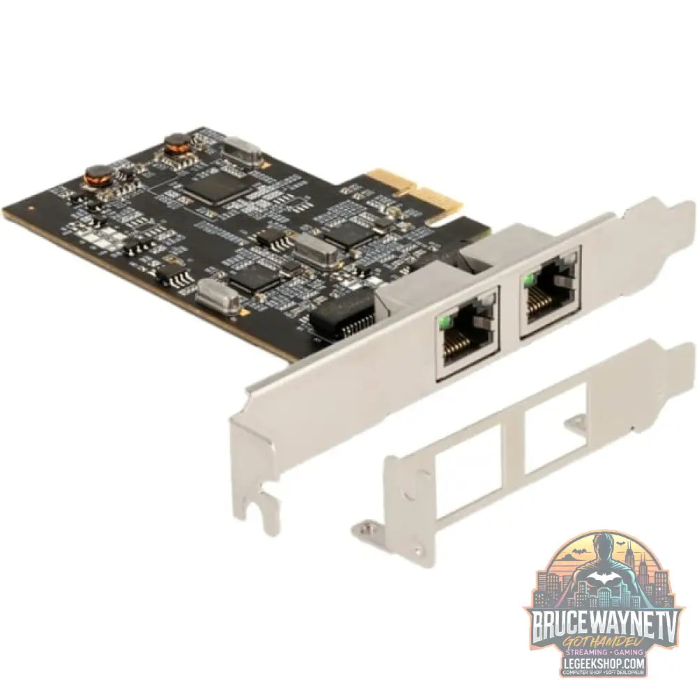 DeLOCK PCI Express x2 Karte auf 2 x RJ45 2,5 Gigabit, adaptateur réseau - DeLOCK