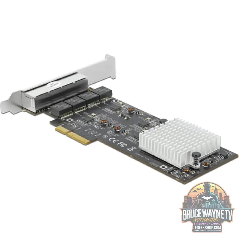 DeLOCK PCI Express x4 zu 4 x RJ45 2,5 GbE, adaptateur réseau - DeLOCK