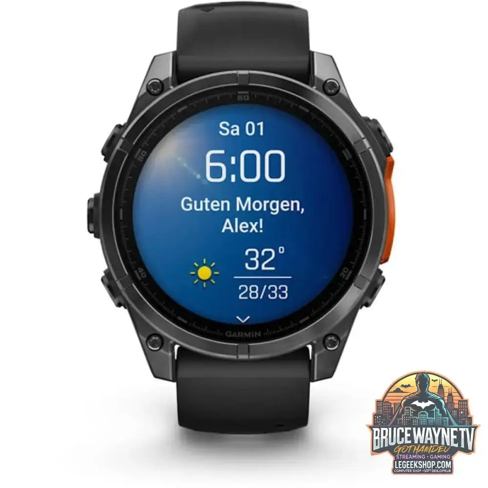 Garmin fēnix 8 - 47 mm, AMOLED, Smartwatch Schwarz/Schiefergrau, Silikon-Armband, Edelstahl - Garmin - vue 7