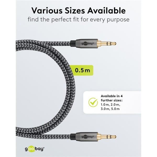 goobay Plus Audio Verbindungskabel AUX 3,5mm stereo - goobay - vue 6