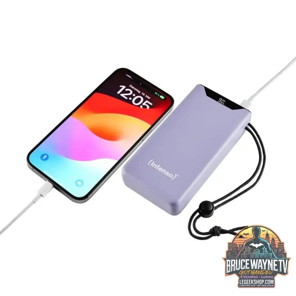 Intenso Powerbank F20000 Purple lila, 20.000 mAh, PD 3.0, Quick Charge 3.0 - Stromquelle: Steckdose, USB-C - vue 4