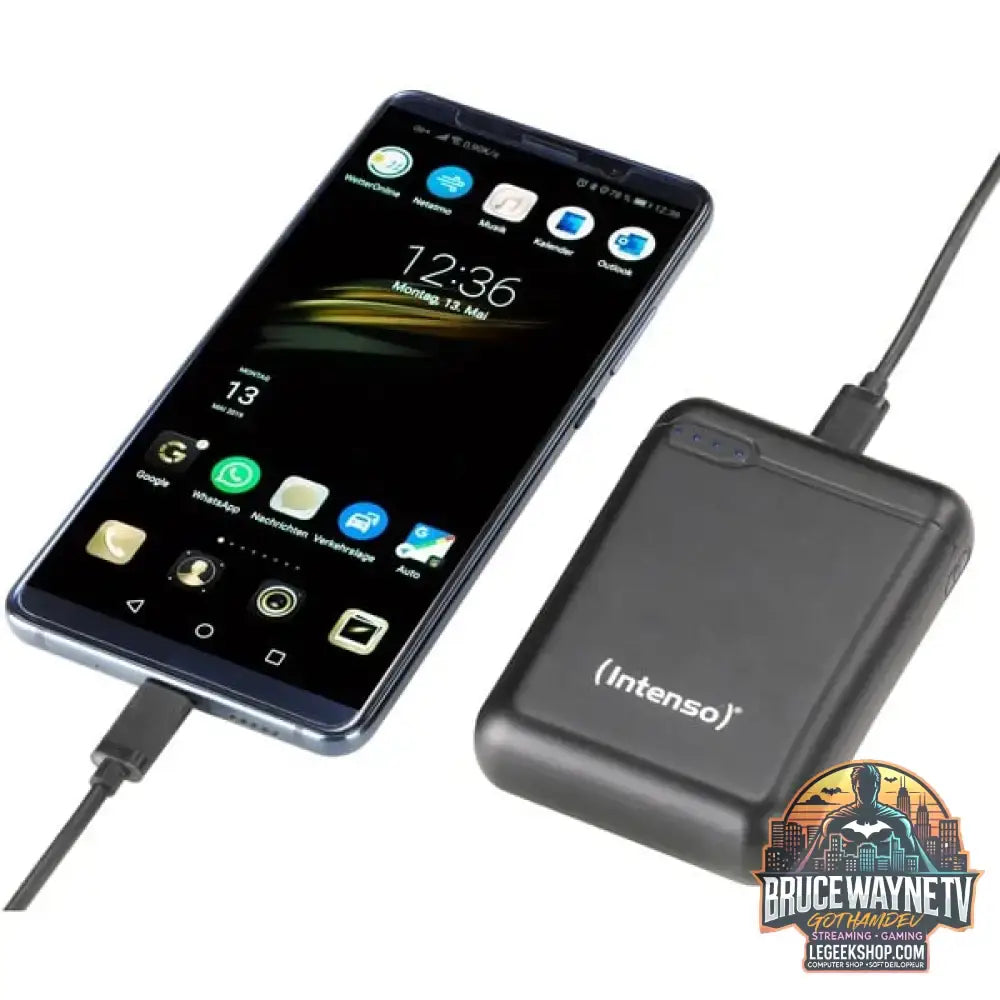 Intenso Powerbank XS10000 schwarz, 10.000 mAh - Stromquelle: USB-C, Micro-USB - vue 4