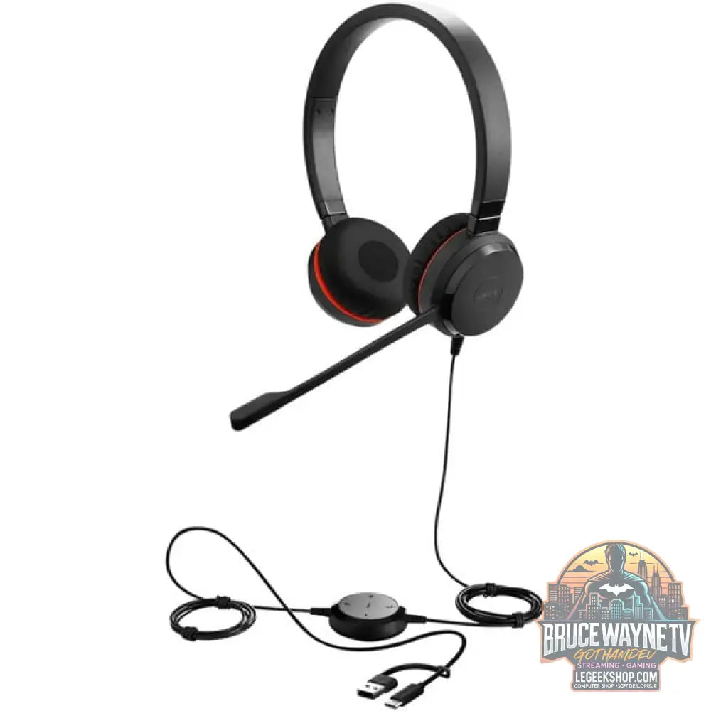Jabra Evolve 30 II, Headset noir, UC, 3,5 mm Klinkenstecker, USB C et USB A, Stereo - Jabra - vue 2