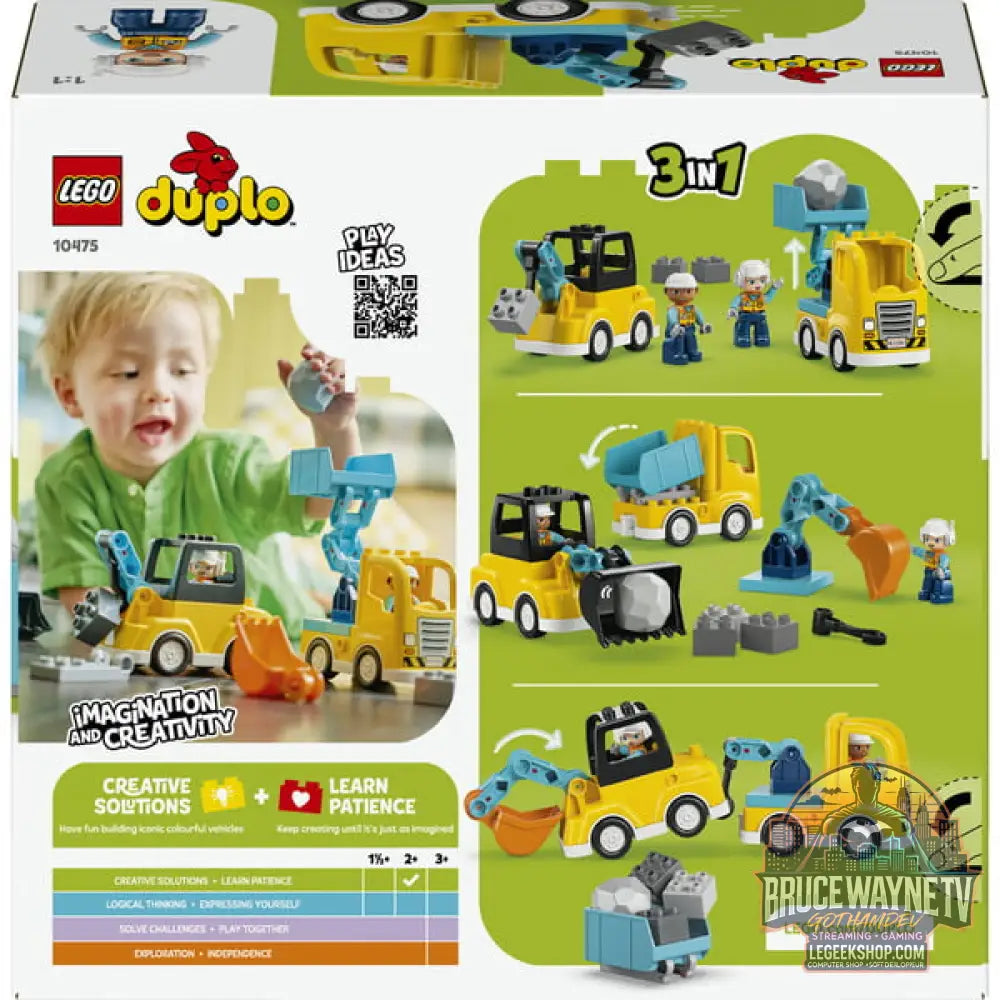 LEGO 10475 DUPLO Town Baufahrzeuge - 3-in-1-Set, jeu de construction - LEGO - vue 7