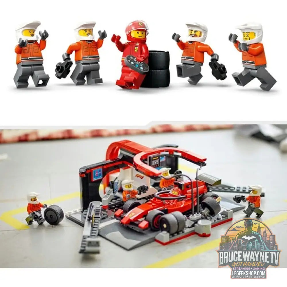 LEGO 60443 City F1 Boxenstopp avec Boxencrew et Ferrari Flitzer, jeu de construction - LEGO - vue 6
