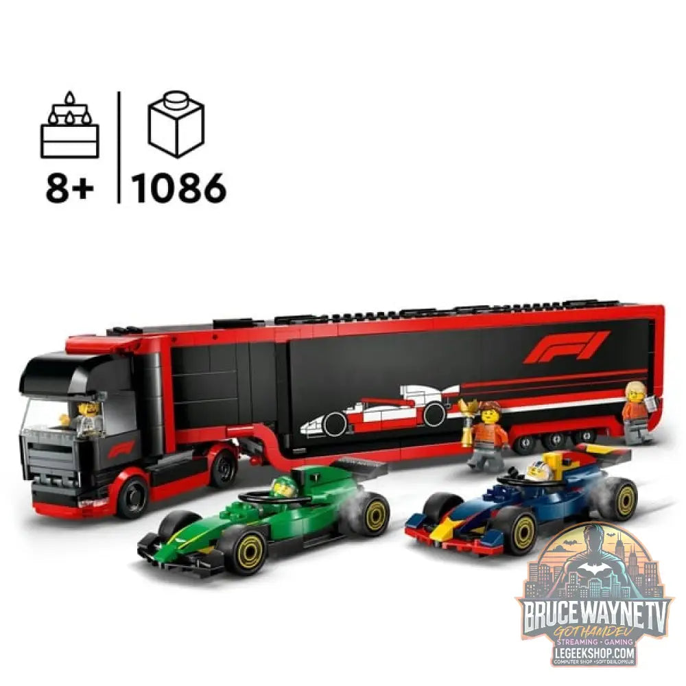 LEGO 60445 City F1 Transporter avec RB20 & AMR24 F1 Rennautos, jeu de construction - LEGO - vue 3