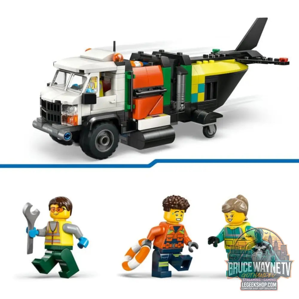 LEGO 60505 City Kombinationsset avec Flugzeug, Wartungsfahrzeug et Luftkissenboot, jeu de construction - LEGO - vue 5