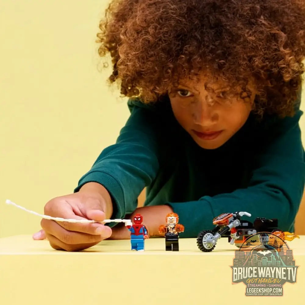 LEGO 76335 Marvel Super Heroes Spider-Man vs. Ghost Rider auf seinem Motorrad, jeu de construction - LEGO - vue 2