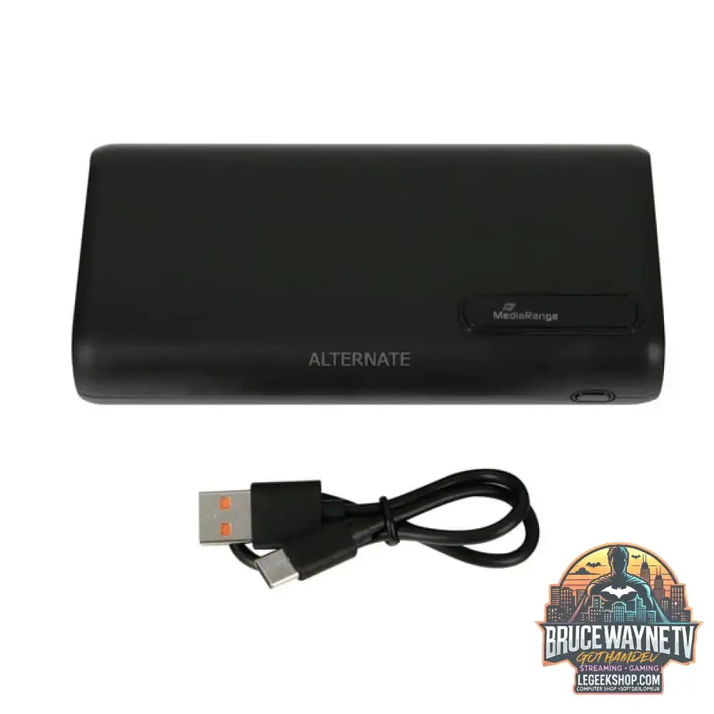 MediaRange Powerbank MR756, 20.000 mAh schwarz, Power Delivery 3.0, Quick Charge - Stromquelle: USB-C, Micro-USB - vue 4