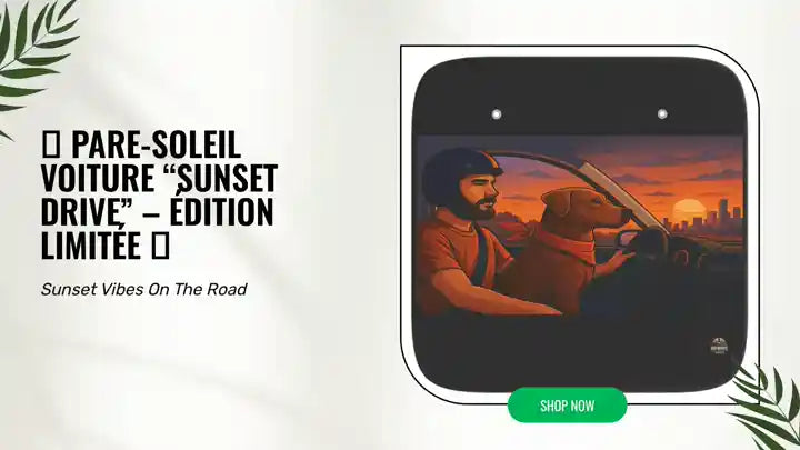 🎮 Pare-soleil Voiture “Sunset Drive” – Édition Limitée 🎮 by@Outfy