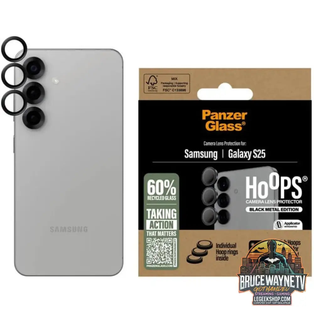 PanzerGlass Hoops Kameraschutz, Schutzfolie schwarz, Samsung Galaxy S25 - PanzerGlass - vue 4
