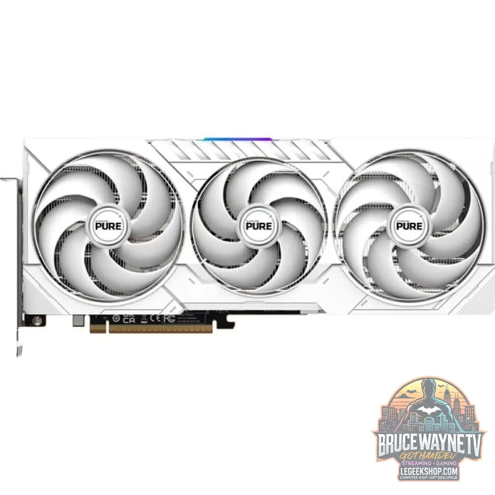 SAPPHIRE Radeon RX 9070 XT Pure, carte graphique blanc, RDNA4, GDDR6, 2x DisplayPort, 2x HDMI 2.1 - SAPPHIRE - vue 2