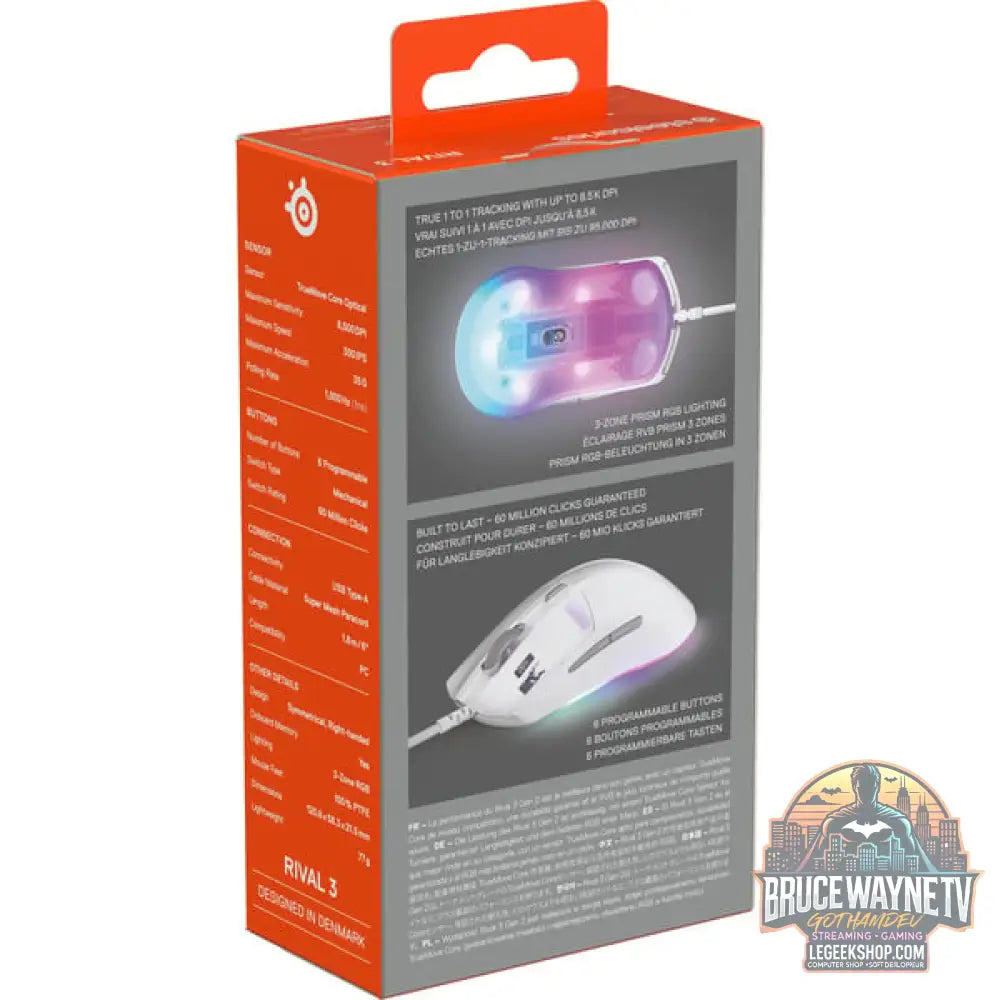 SteelSeries Rival 3 Gen 2, souris gaming - vue 7