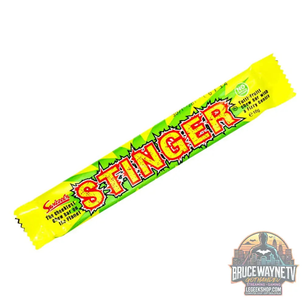 Swizzels Stinger Chew Bar Tutti Frutti bonbon gélifié au goût de fruits de 18g (Paquet de 60) - Snacks & boissons