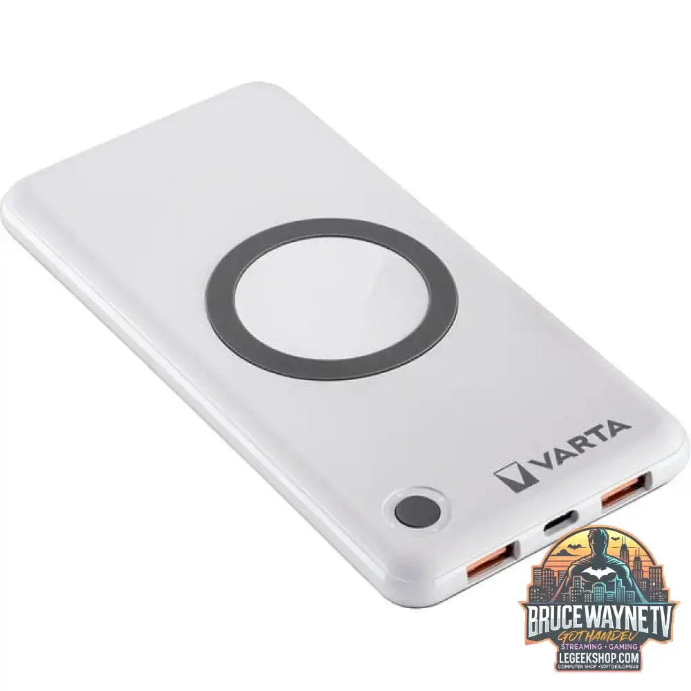 VARTA Wireless Powerbank 10.000 weiß, 10.000 mAh, Qi, Power Delivery, Quick Charge 3.0 - Stromquelle: USB-C, Micro-USB - vue 3