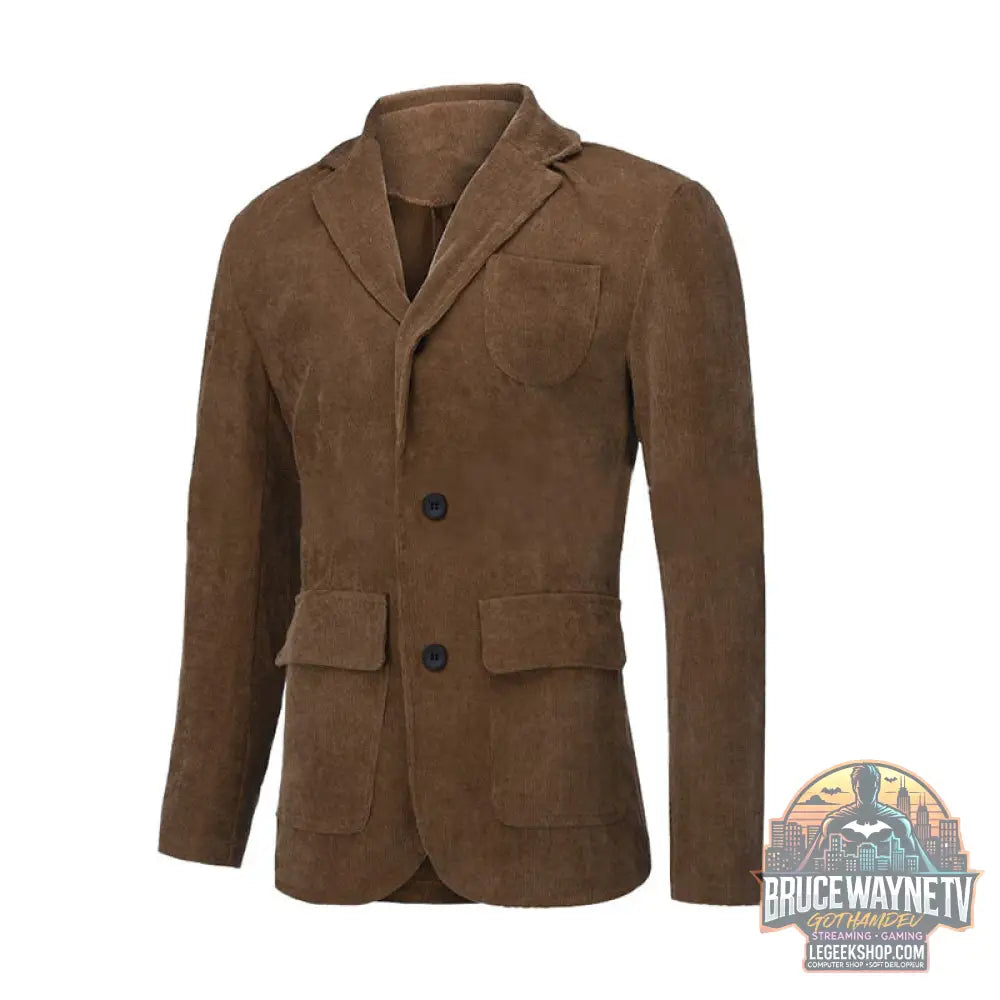 Veste Blazer Homme Velours Côtelé Hiver Casual Chaud Noir Marron Vert Bleu - Veste Homme