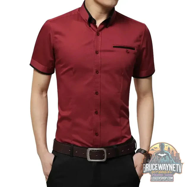 Guide d'achat : Chemise d'affaires à manches courtes pour hommes, chemise de smoking, col rabattu, grande taille, 5XL, nouveauté, été, 2024