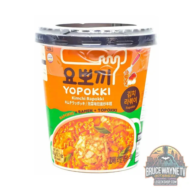 Guide d'achat : Yopokki Kimchi Cup Rapokki, spaghettis instantanés avec kimchi de 145g (Paquet de 16)