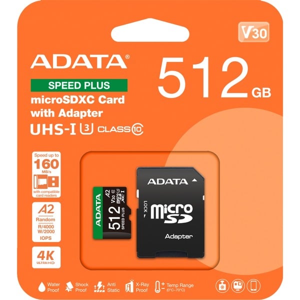 ADATA SPEED PLUS microSDXC 512 GB, Speicherkarte - ADATA - vue 3
