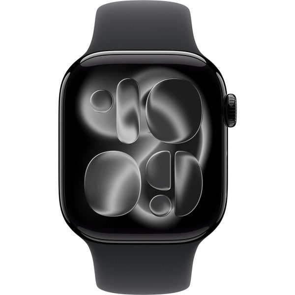 Apple Watch noir (glänzend), Aluminium, 42 mm, bracelet sport noir M/L, Cellular - Apple