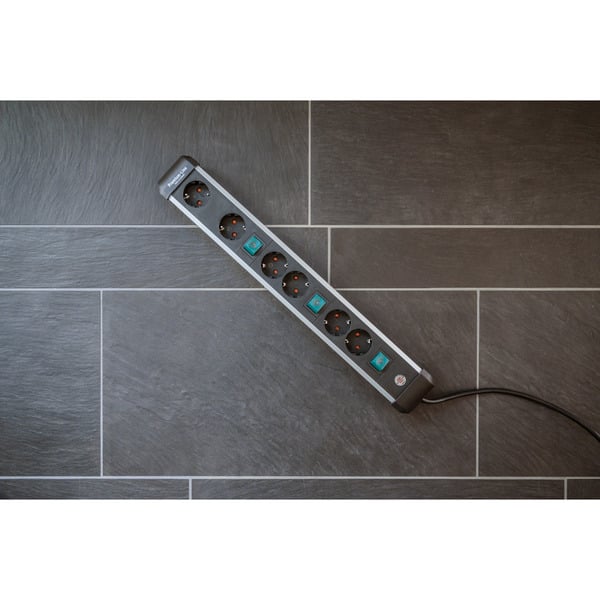 Brennenstuhl Premium-Alu-Line Steckdosenleiste 6-fach, 3x 2fach schaltbar - Brennenstuhl - vue 5