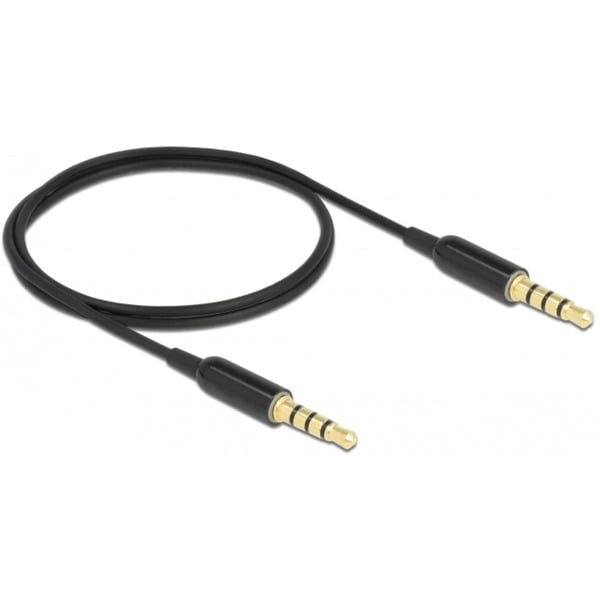 DeLOCK jacknkabel 3,5mm 4Pin > 3,5mm 4Pin Stecker Ultra Slim - DeLOCK