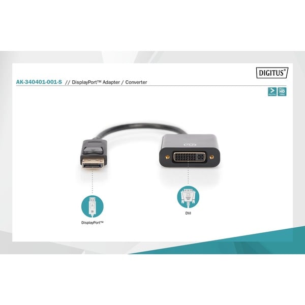 € 7,48 Digitus Adapter / Konverter DisplayPort > DVI - Digitus - vue 5