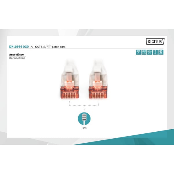Digitus Patchkabel CAT 6 S/FTP 3m - Digitus - vue 4