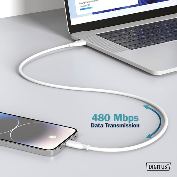 Digitus USB 2.0 Silikon-Anschlusskabel USB-A > USB-C - Digitus - vue 11