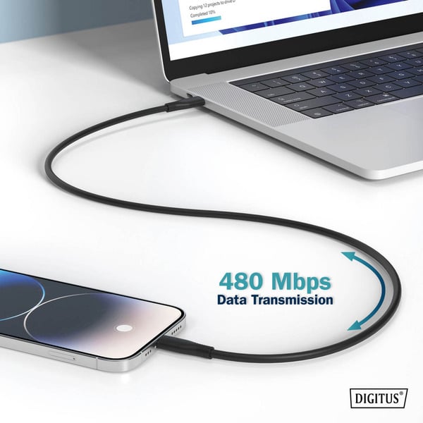 Digitus USB 2.0 Silikon-câble USB-C > Lightning, MFI zertifiziert - Digitus - vue 11