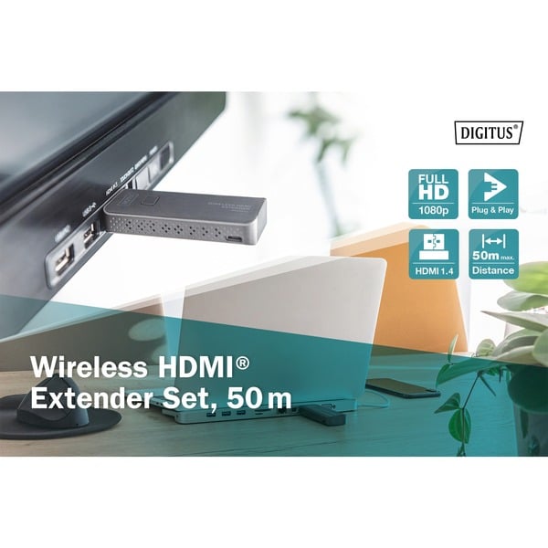 Digitus Wireless Video Extender HDMI > HDMI, 50 mètre, HDMI Verlängerung - Digitus - vue 8