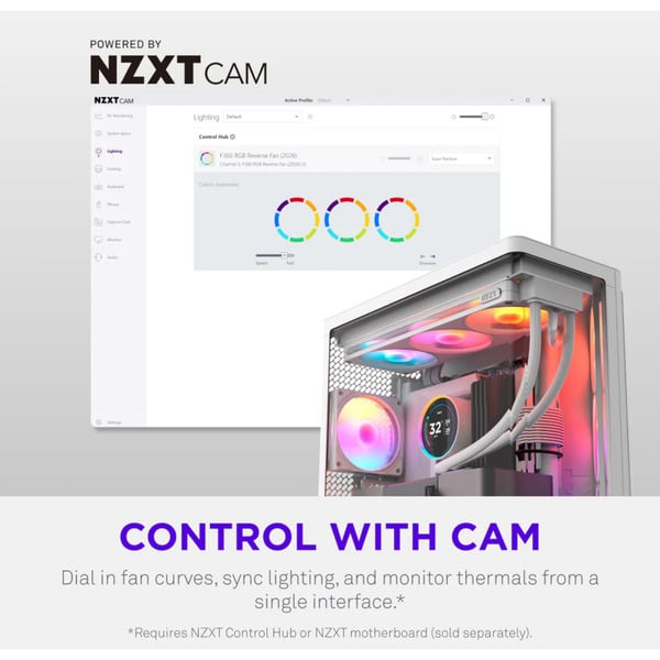 NZXT F140 RGB, Gehäuselüfter - NZXT - vue 7