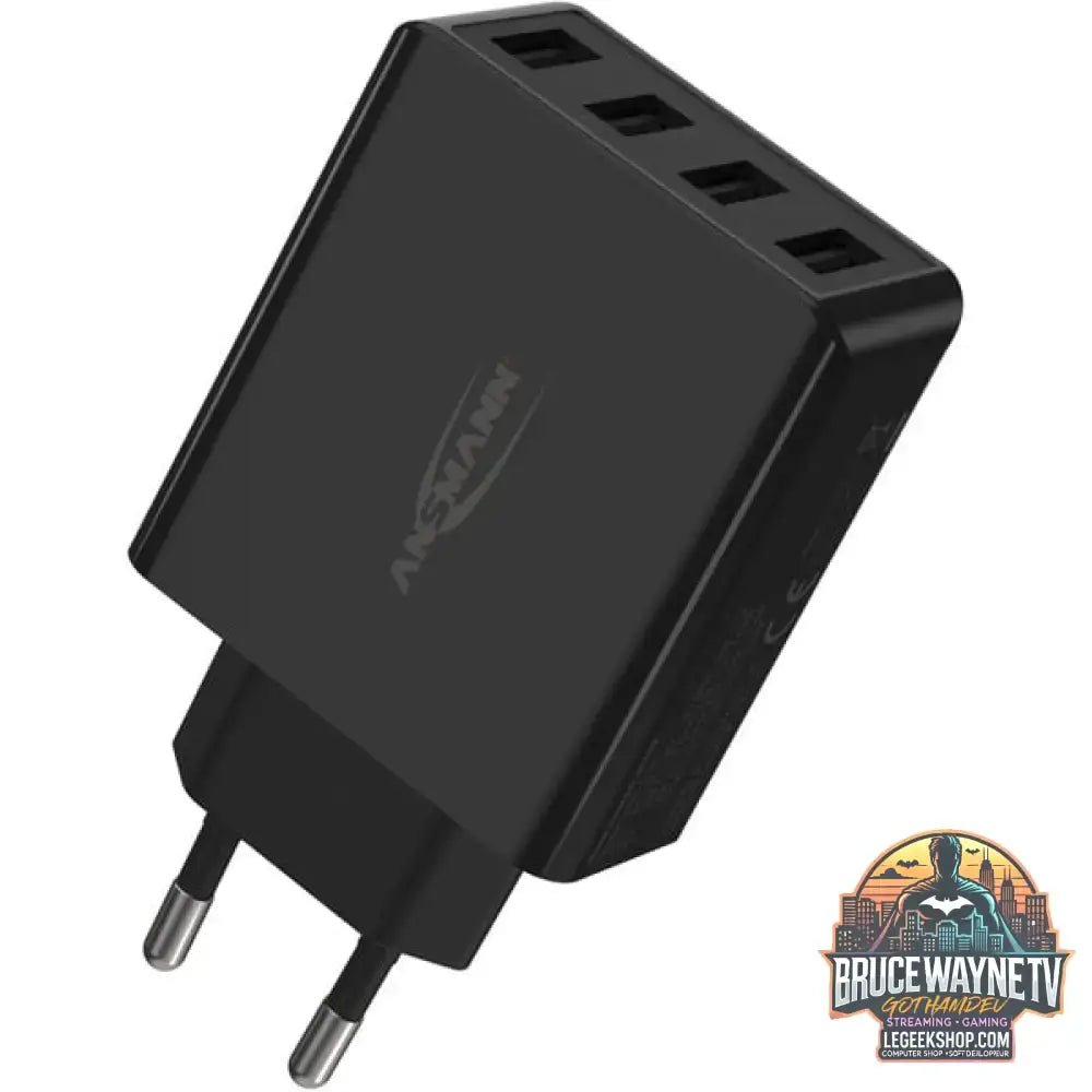 Ansmann Home Charger HC430, Ladegerät schwarz, intelligente Ladesteuerung, Multisafe-Technologie - Stromquelle: Steckdose - vue 3