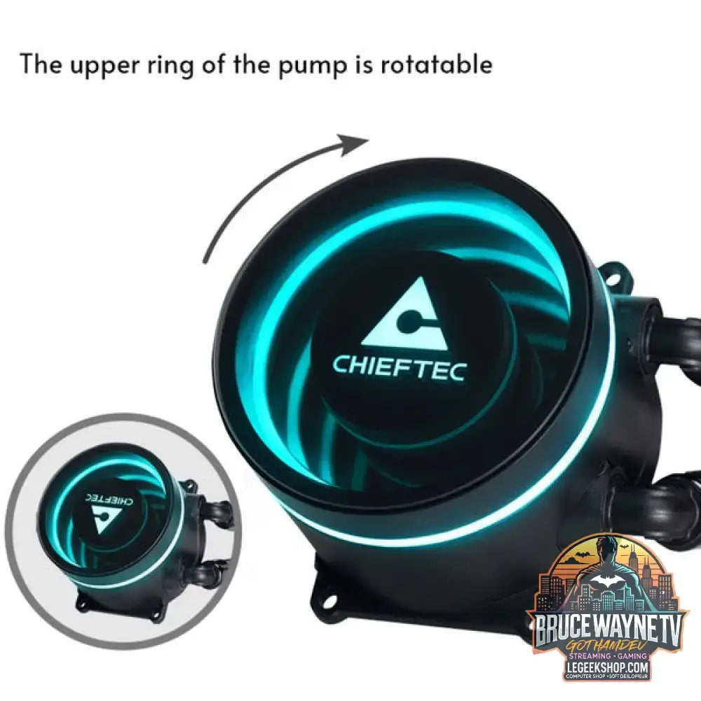 Chieftec ICEBERG 240 RGB, Wasserkühlung schwarz - Chieftec - vue 11