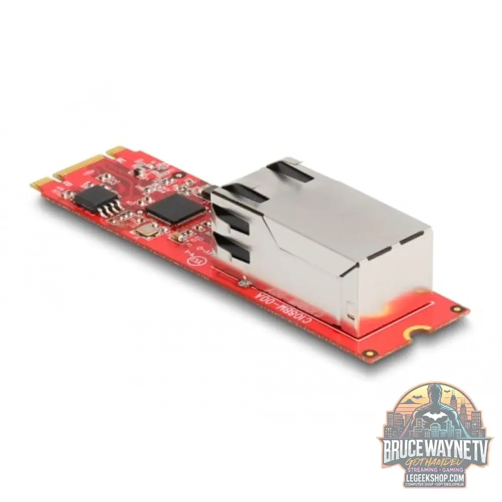 DeLOCK Konverter M.2 Key B+M Stecker zu 1 x RJ45 2,5 Gigabit LAN Port horizontal, adaptateur réseau - DeLOCK - vue 2