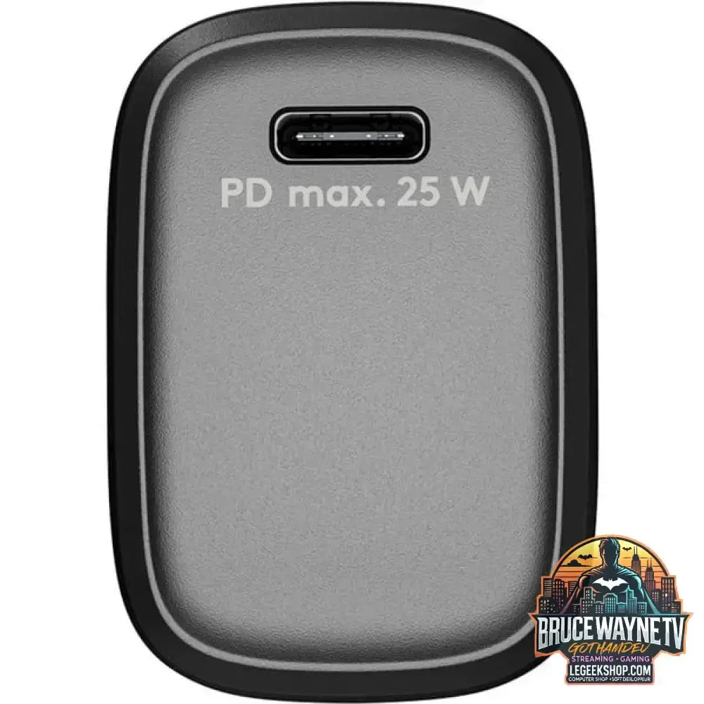 goobay USB-C PD GaN Schnellladegerät 25 Watt schwarz, Power Delivery 3.0 - goobay - vue 2