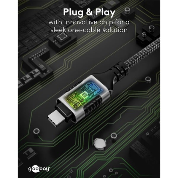 goobay Ethernet-Adapterkabel USB-C 3.2 Gen2 > RJ-45, Slim - goobay - vue 12