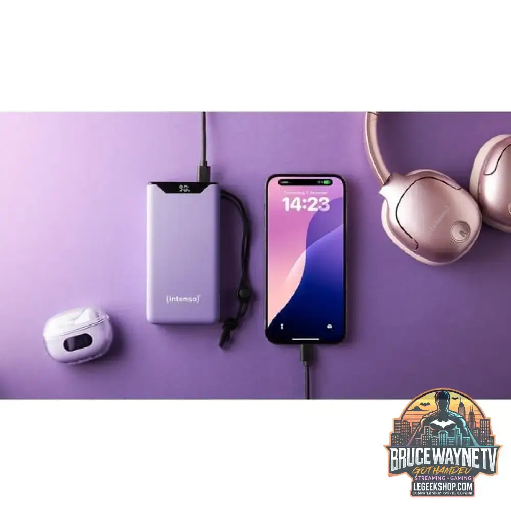 Intenso Powerbank F20000 Purple lila, 20.000 mAh, PD 3.0, Quick Charge 3.0 - Stromquelle: Steckdose, USB-C - vue 8