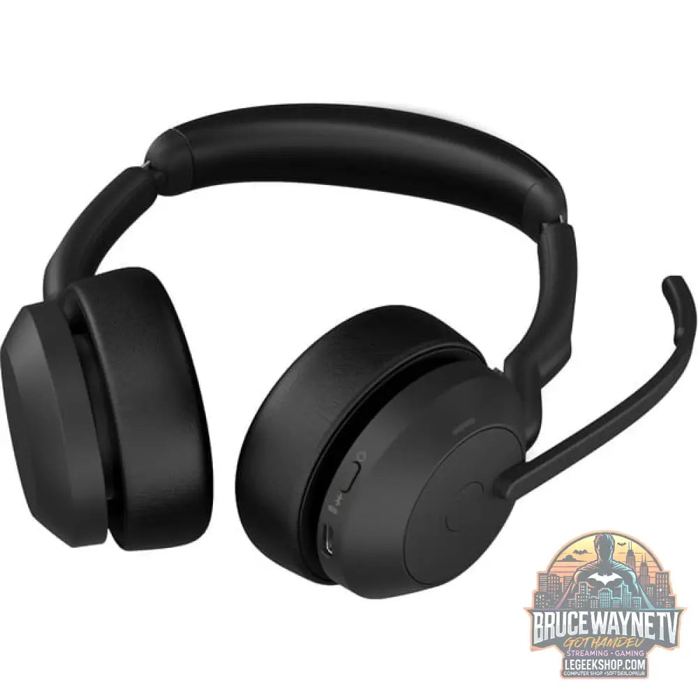 Jabra Evolve2 55, avec station de charge, Headset noir, Stereo, UC, USB-A, Link380a - Jabra - vue 5