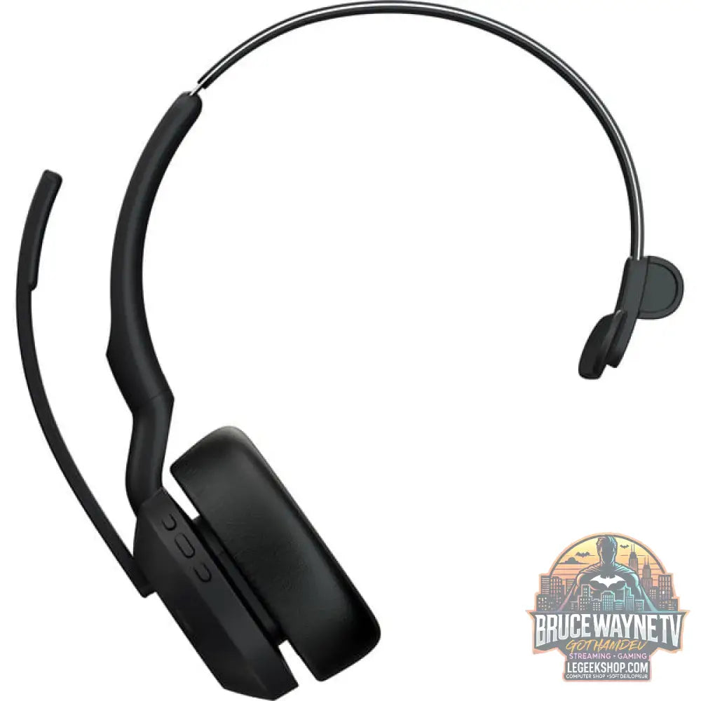 Jabra Evolve2 55, Headset noir, Mono, Microsoft Teams, USB-C, Link380c - Jabra - vue 3