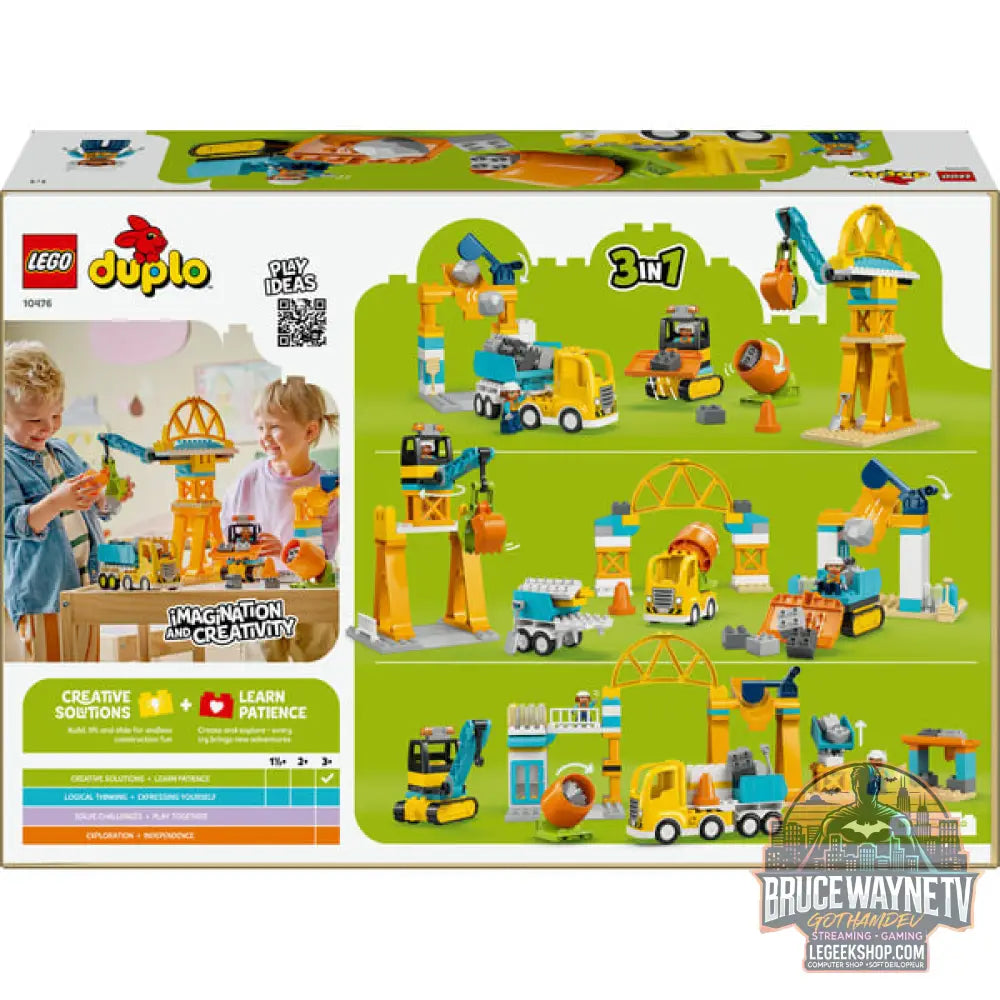 LEGO 10476 DUPLO Town Baustelle avec Baufahrzeugen - 3-in-1-Set, jeu de construction - LEGO - vue 7