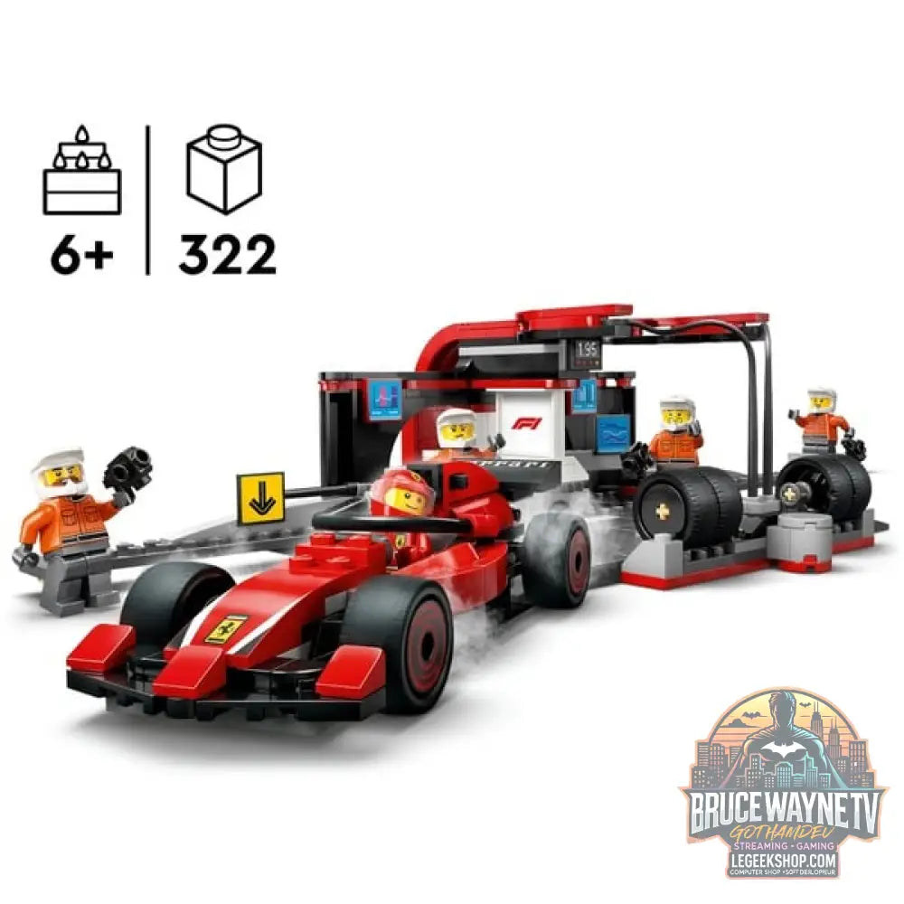 LEGO 60443 City F1 Boxenstopp avec Boxencrew et Ferrari Flitzer, jeu de construction - LEGO - vue 3