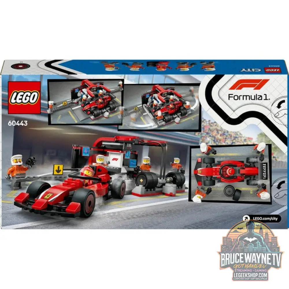 LEGO 60443 City F1 Boxenstopp avec Boxencrew et Ferrari Flitzer, jeu de construction - LEGO - vue 7