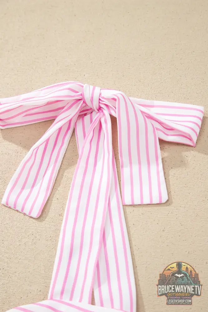 Mini-Robe Femme Patchwork Floral et Rayures - Bretelles Noeud Papillon - Sans Manches - Bleu Ciel et Rose - Robe Femme
